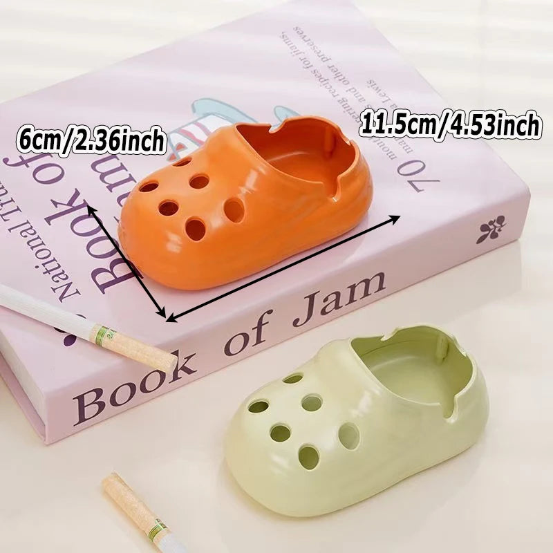 Creative Cute Hole Shoe Ashtray, Flame Retardant PP Material+anti Fly Ash, Suitable for Home/office/hotel Panoramic View