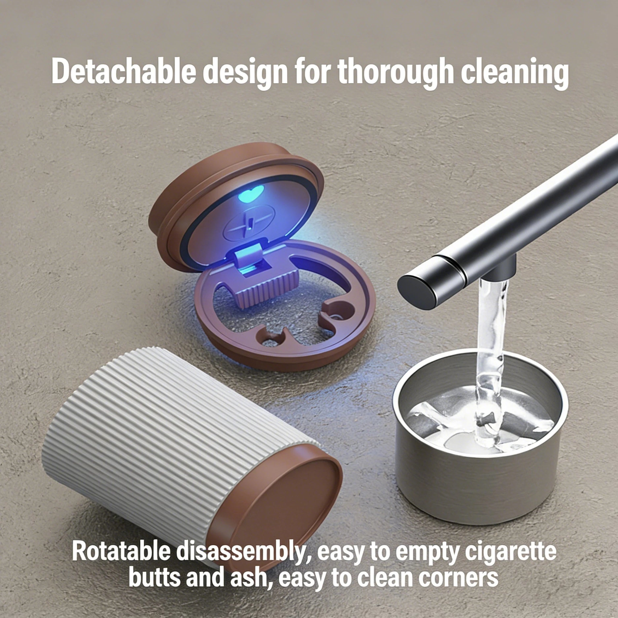 Multiuse Creative Coffee Cup Car Ashtray Detachable Stainless Steel Ashtray for Car Home Truck