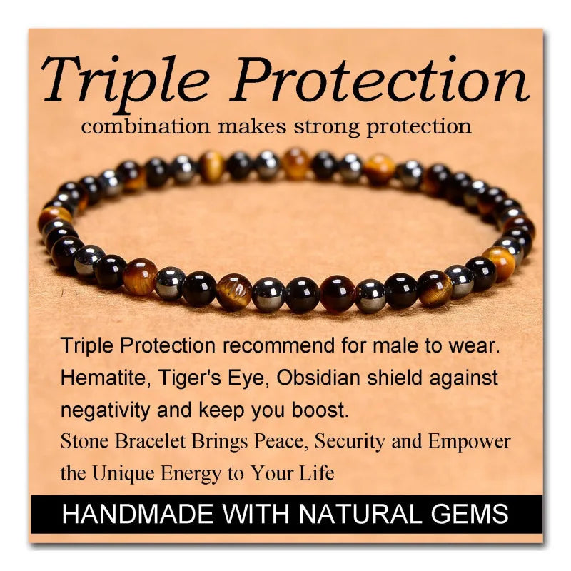 Hanging bracelet - Tiger Eye fashion for both men and women. Stone round beads. Tiger Eye stone bracelet.