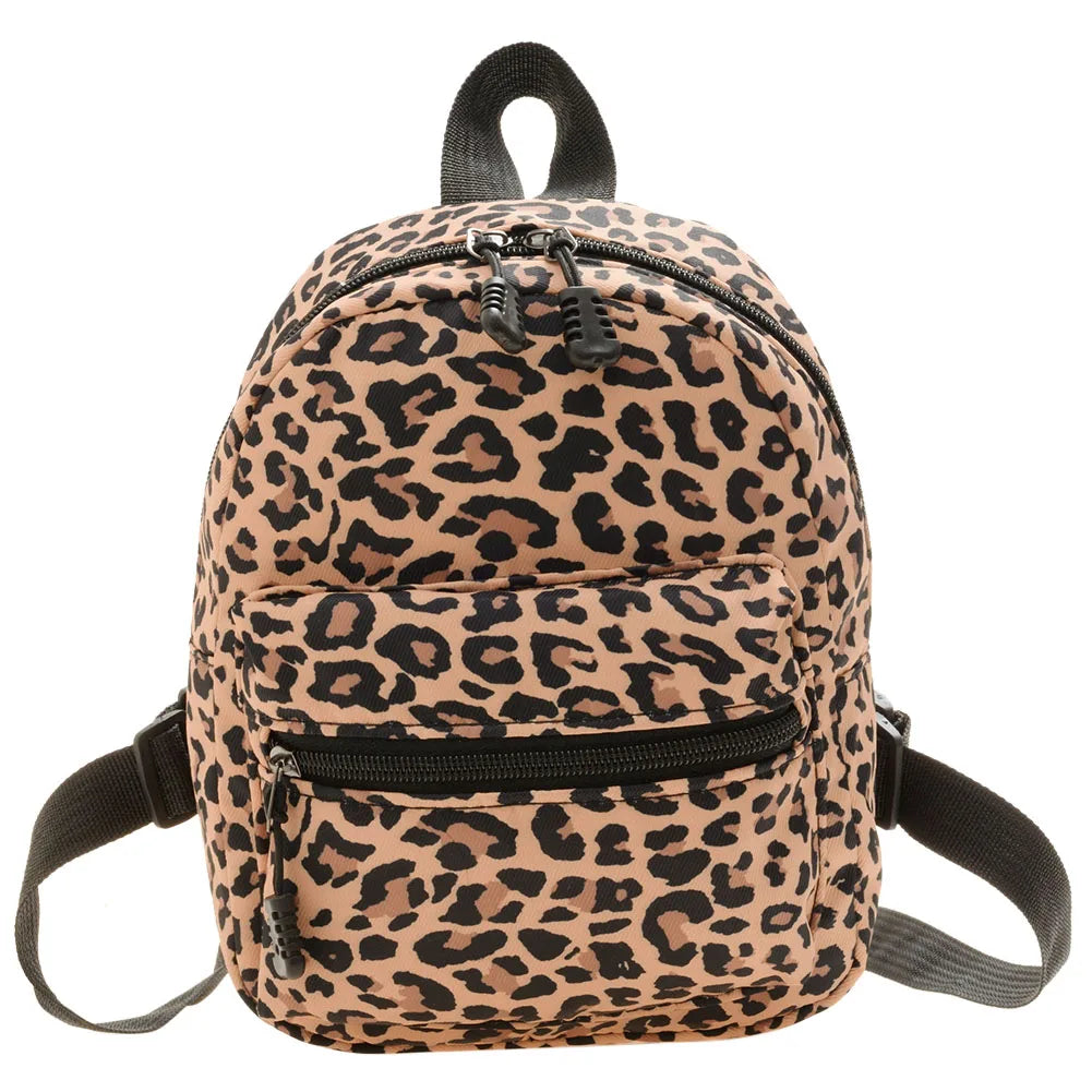 Stylish Women Backpack Preppy Style Animal Pattern Printing Nylon Handbags Leisure Student School Large Knapsacks Backpacks