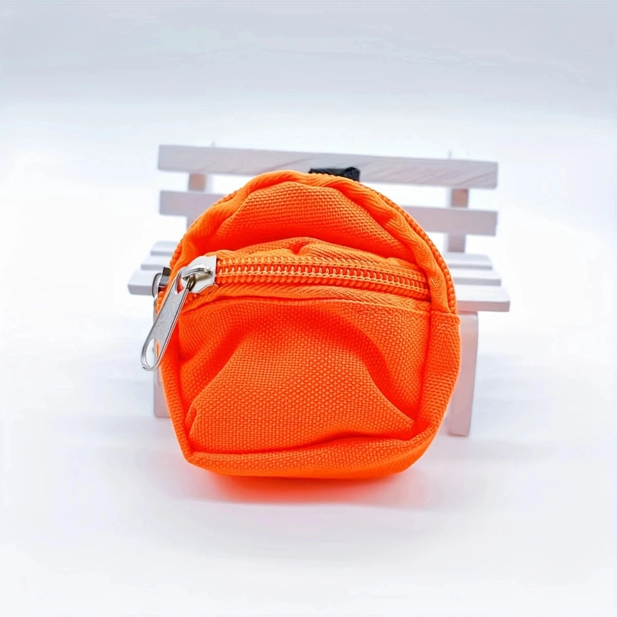 Double-shoulder zipper small coin wallet, key bag mini backpack pendant, toy decoration small bag，1 PC