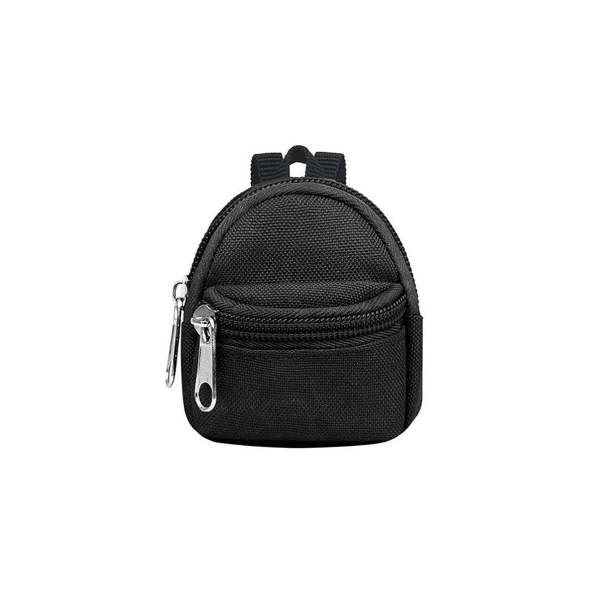 Double-shoulder zipper small coin wallet, key bag mini backpack pendant, toy decoration small bag，1 PC