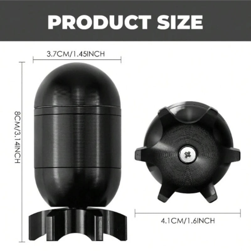 4-Layer Missile Shape Tobacco Grinder 1.5" Cute Aluminum Alloy Spice Grinder Cigarette Herb Manual Grinder with Cleaning Brush
