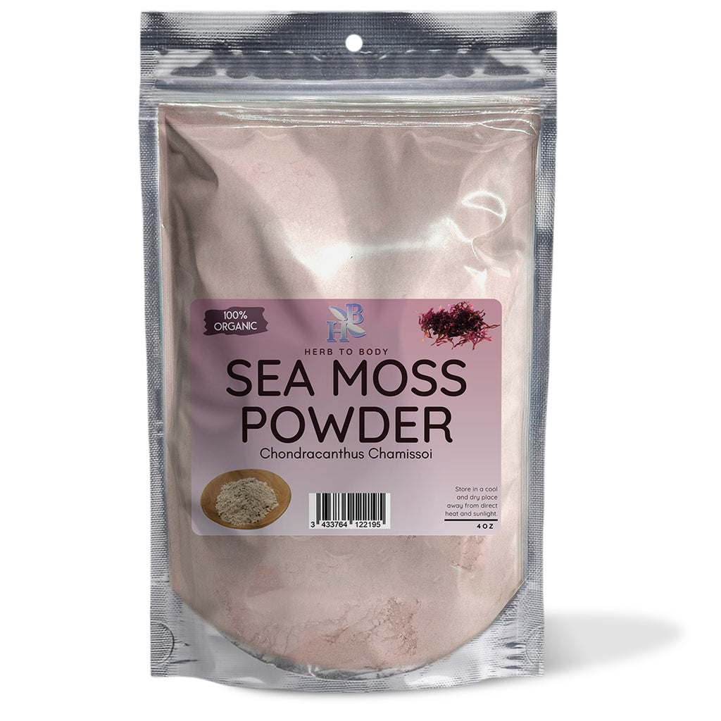 Herb To Body Organic Sea Moss Powder Red Seaweed Supplement