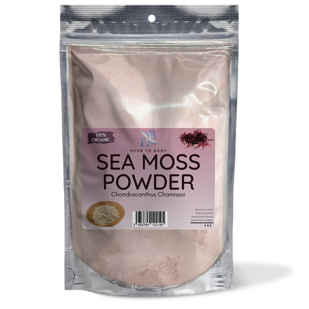 Herb To Body Organic Sea Moss Powder Red Seaweed Supplement