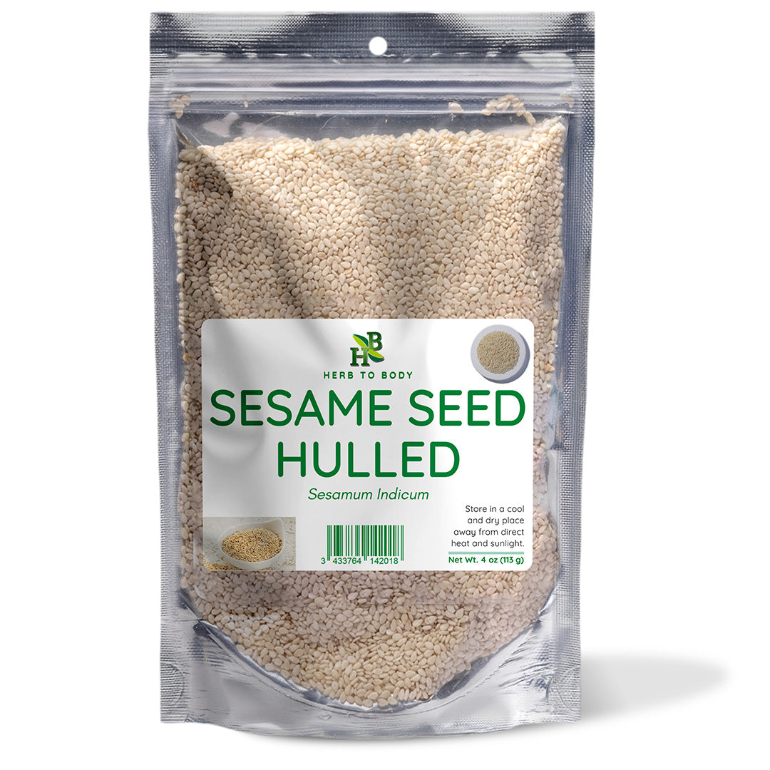 Herb To Body Hulled Sesame Seeds 4 oz Culinary Grade