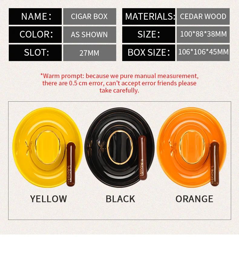 GALINER Ceramic Cigar Ashtray Mini Portable New Designed Ashtray Travel Smoking Accessories