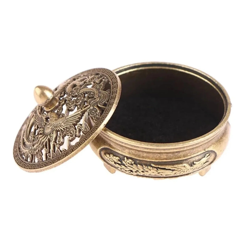 1 copper incense burner, antique alloy, Buddhist incense burner, family tea room incense burner, home decoration