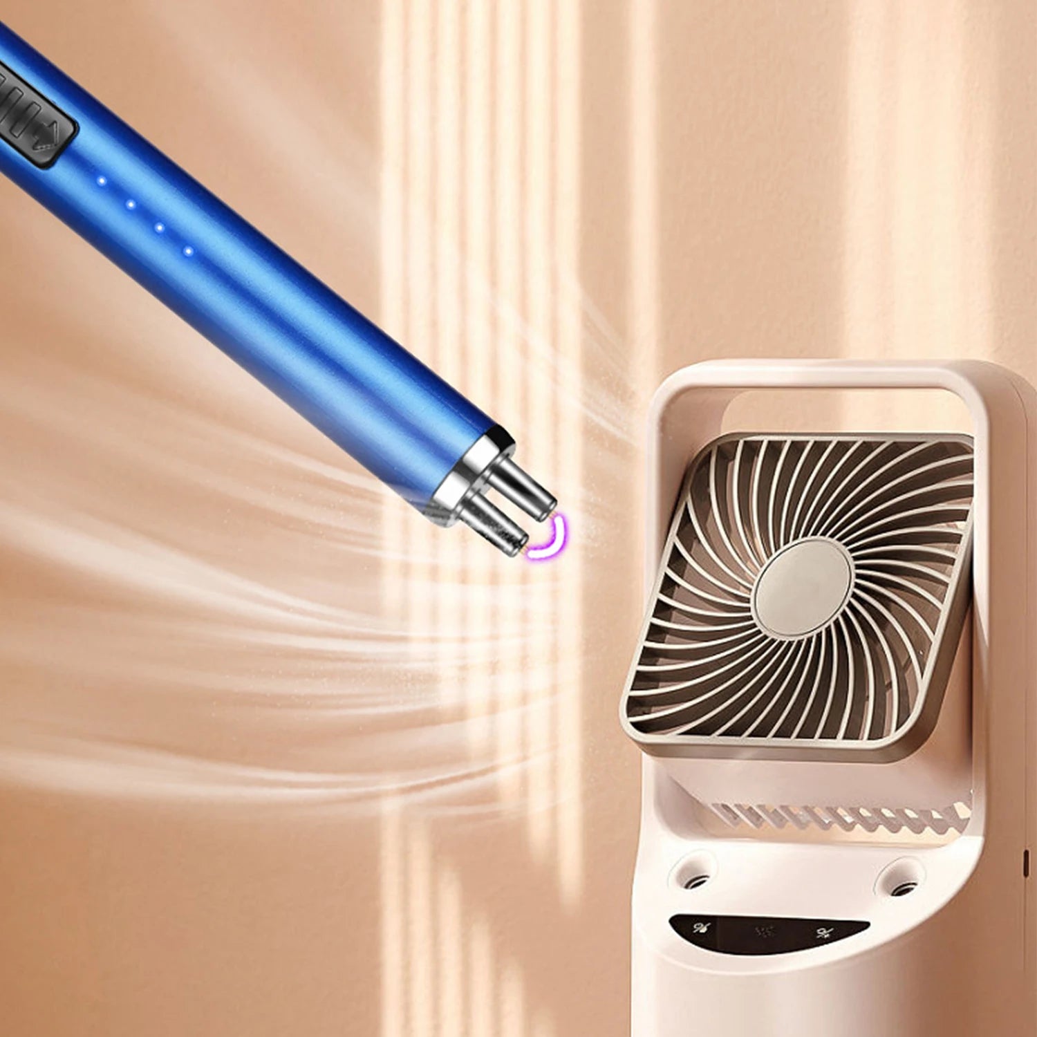 Random color - 2pc Windproof Kitchen Electric USB Lighter Long Candle BBQ  Camping Rechargeable Arc Flameless Plasma Lighter