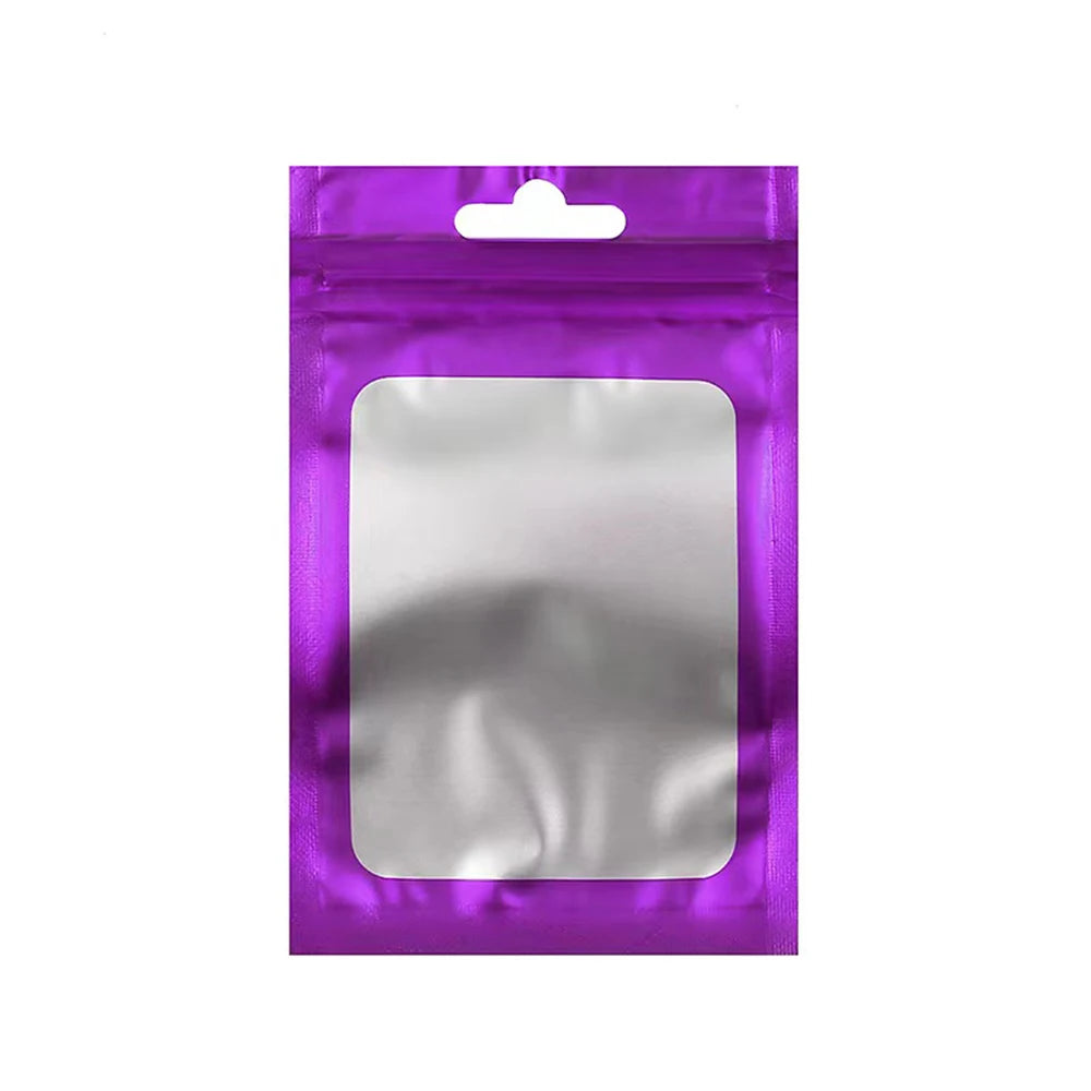 100Pcs Matte Black Mylar Foil Zip Lock Bag for iphone 14 pro case Hang Hole Reusable Tear Notch Food Storage Packaging Pouches
