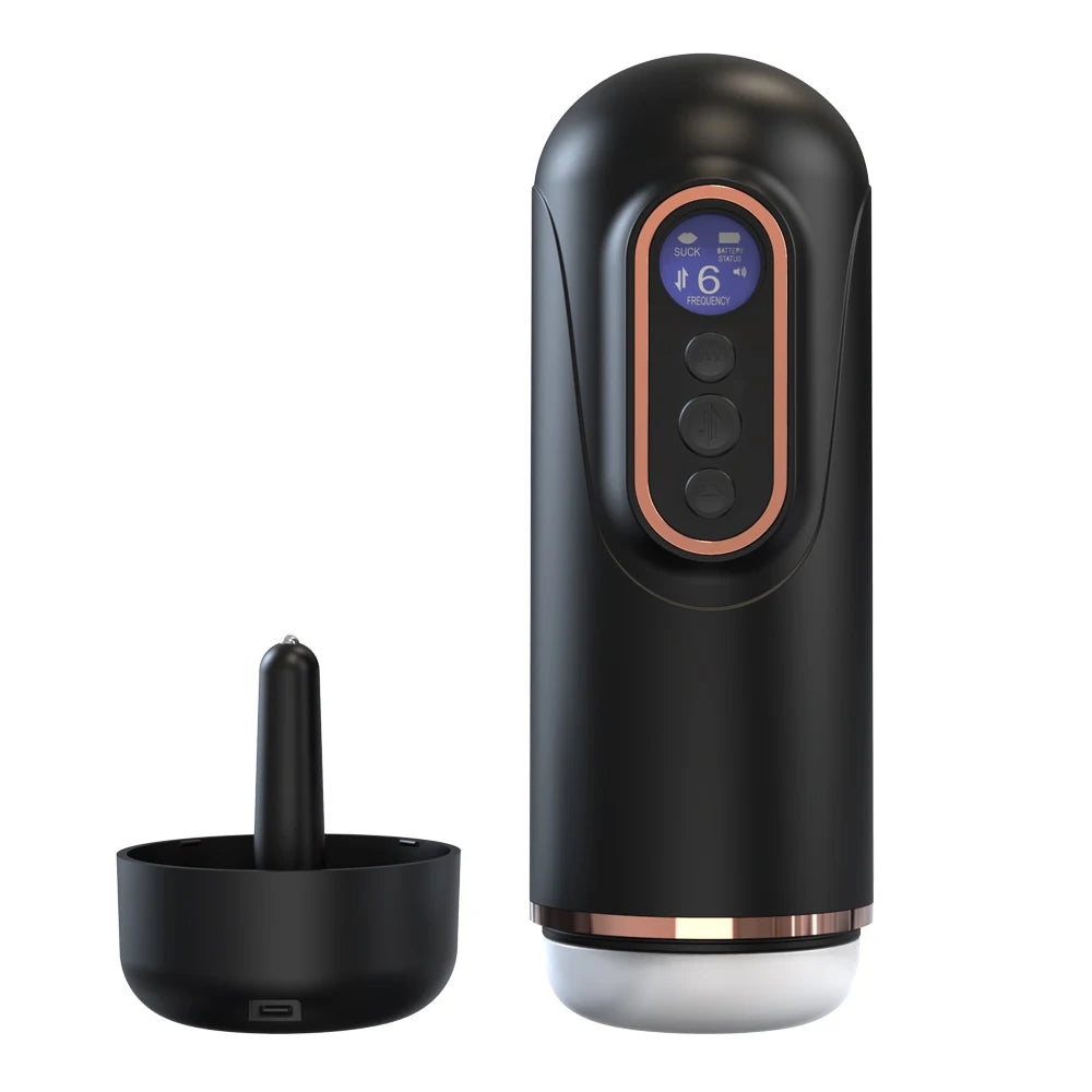 Automatic Telescopic Sucking Male Masturbator Vibrating Intelligent Heating Sexy Voice Earphone Pocket Pussy Sex Toy for Men