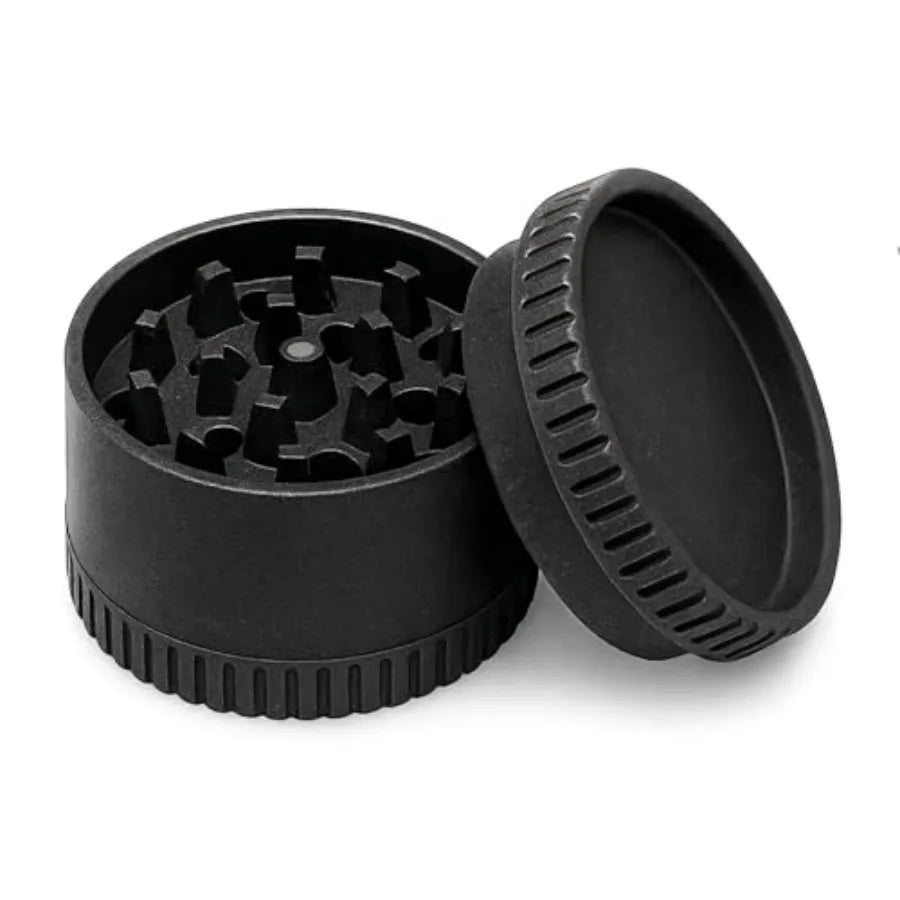 55 mm Black Herb Grinder for Easy Grinding Durable Metal Construction Sleek Black Finish Efficient Design