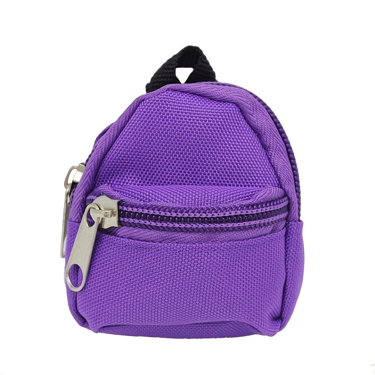 Double-shoulder zipper small coin wallet, key bag mini backpack pendant, toy decoration small bag，1 PC