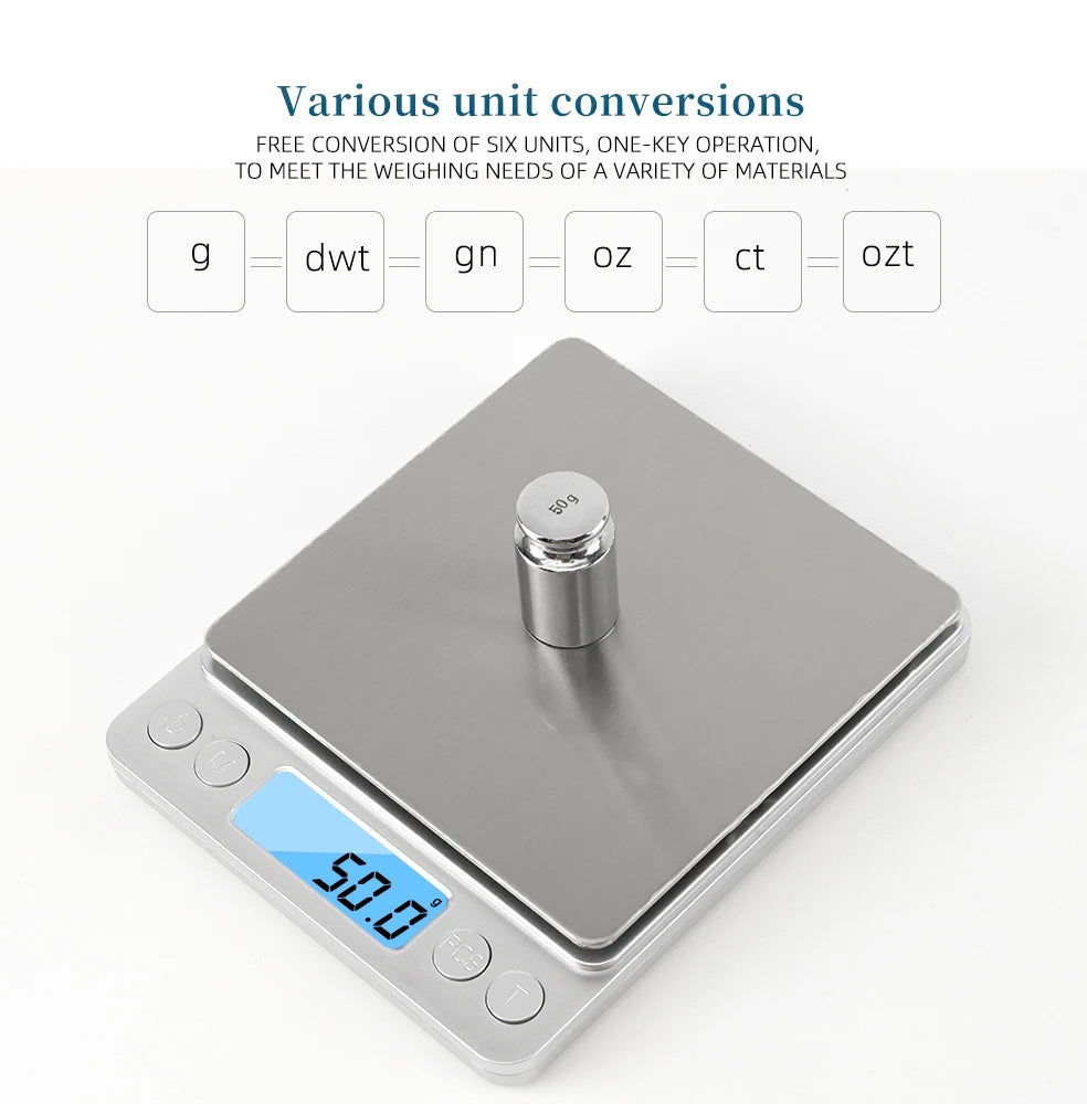 3000g 0.1g Electronic Scale LCD Display Mini  Digital Jewelry 3kg Weighing Scale kitchen Scales Balance