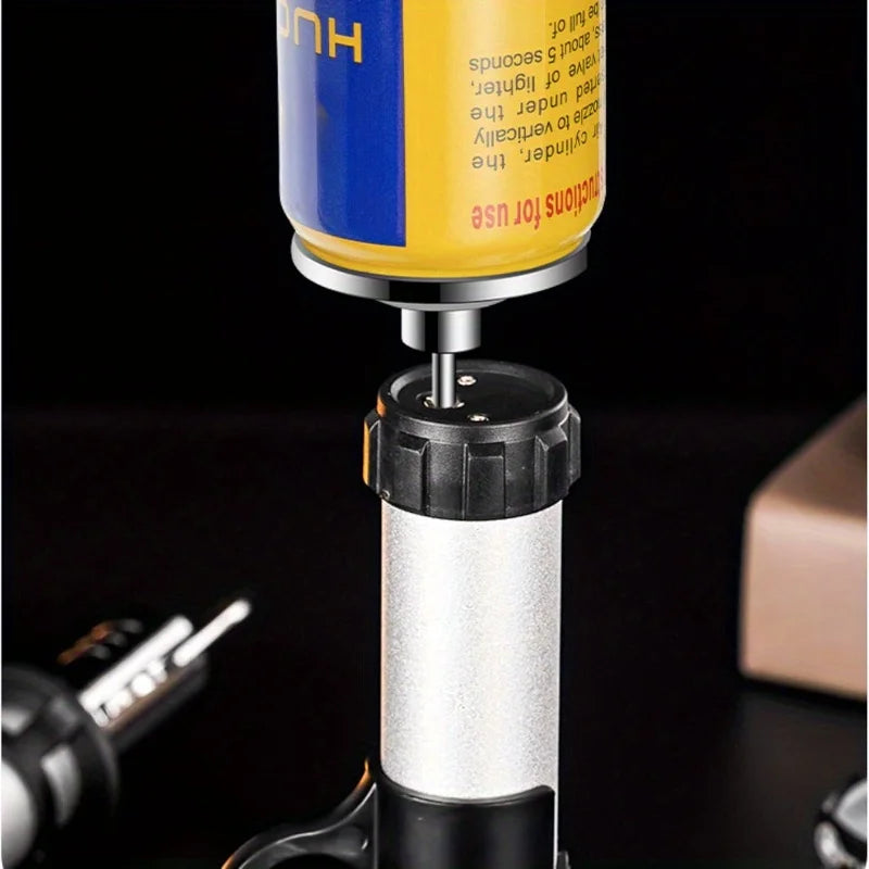 Powerful Windproof Torch Lighter, Butane Gas Inflatable Lighters Red Flame for Outdoor BBQ Kitchen Cooking Welding