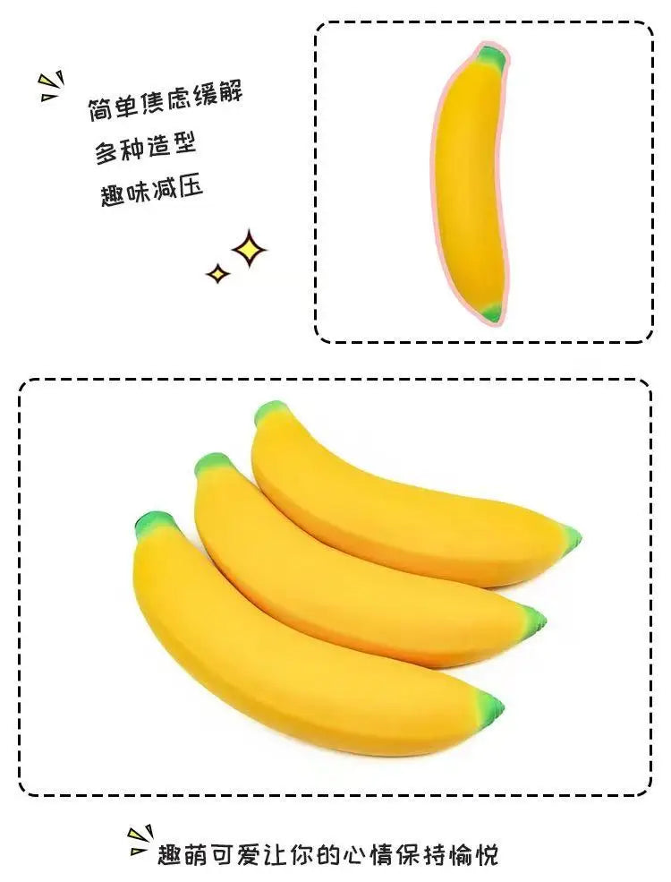 Simulated Banana Squishy Toy Slow Rising Stress Ball Novelty Sensory Fidget Anxiety Relief Squeeze