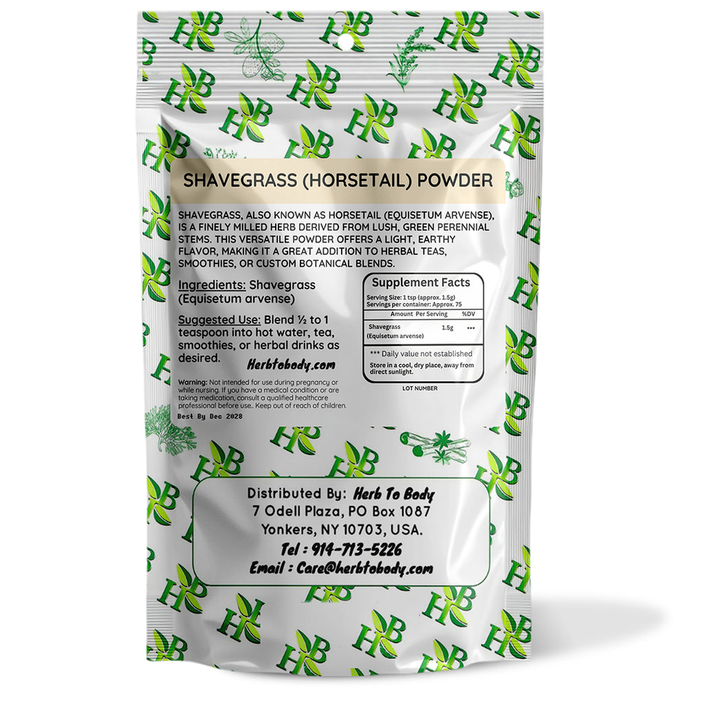 Herb To Body Shavegrass Horsetail Herb Powder 4oz