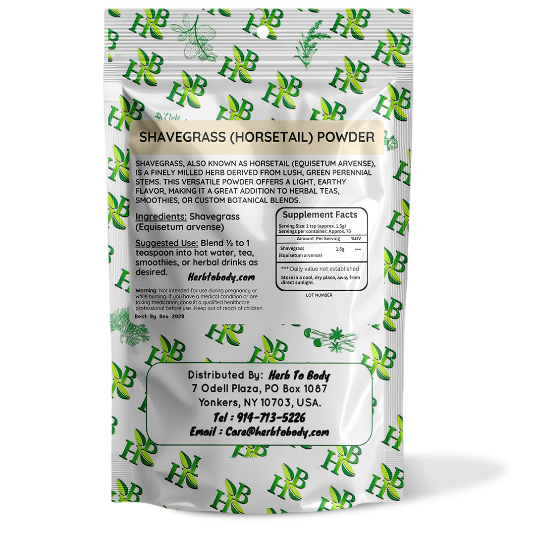 Herb To Body Shavegrass Horsetail Herb Powder 4oz