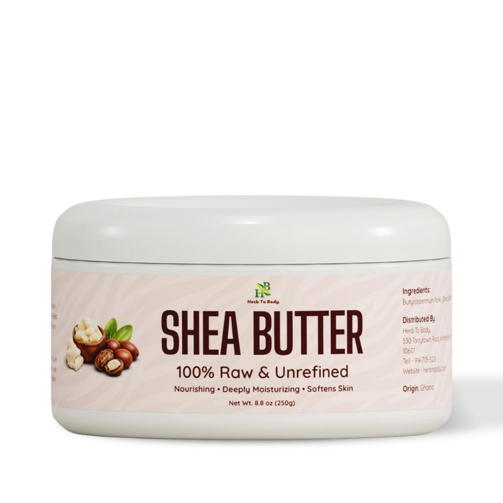 HerbToBody Pure Unrefined Shea Butter Moisturizer 250g and 500g