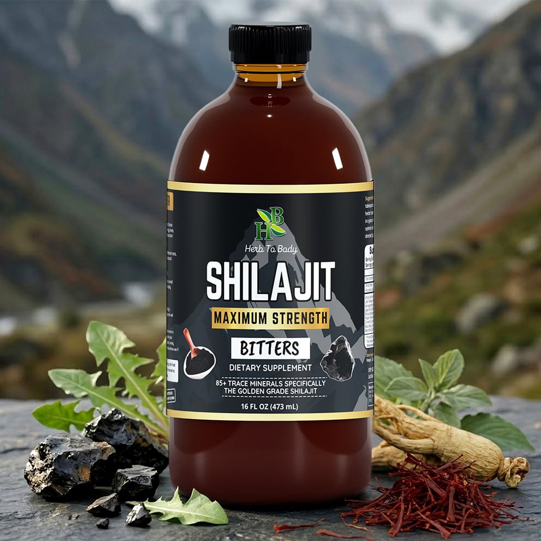 Herb to Body Shilajit Bitter Liquid Supplement 16oz