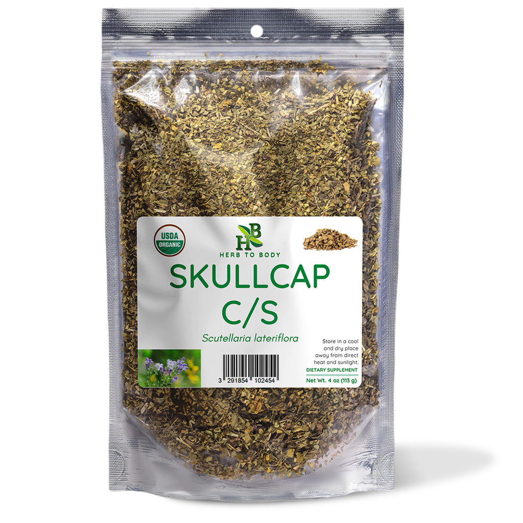 Skullcap Organic Cut and Sifted Herbal Supplement 4 oz