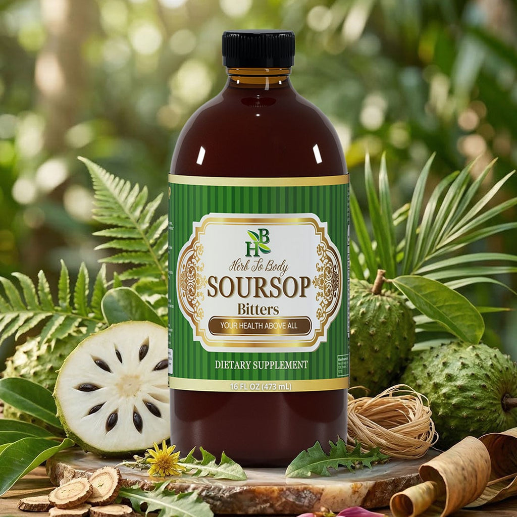 Herb to Body Soursop Living Bitter Herbal Supplement 16 fl oz
