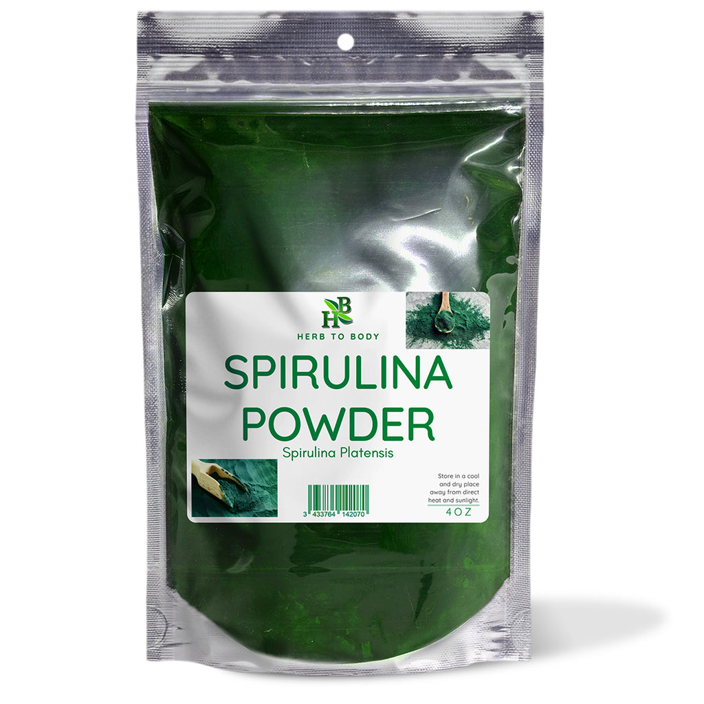 Herb To Body Spirulina Platensis Superfood Powder 4oz and 1lb