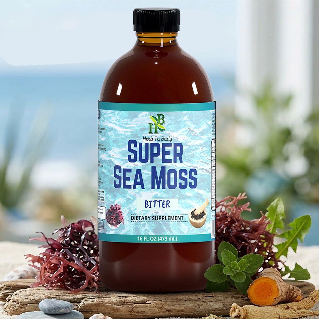 Herb to Body Super Sea Moss Bitter Herbal Tonic 16oz