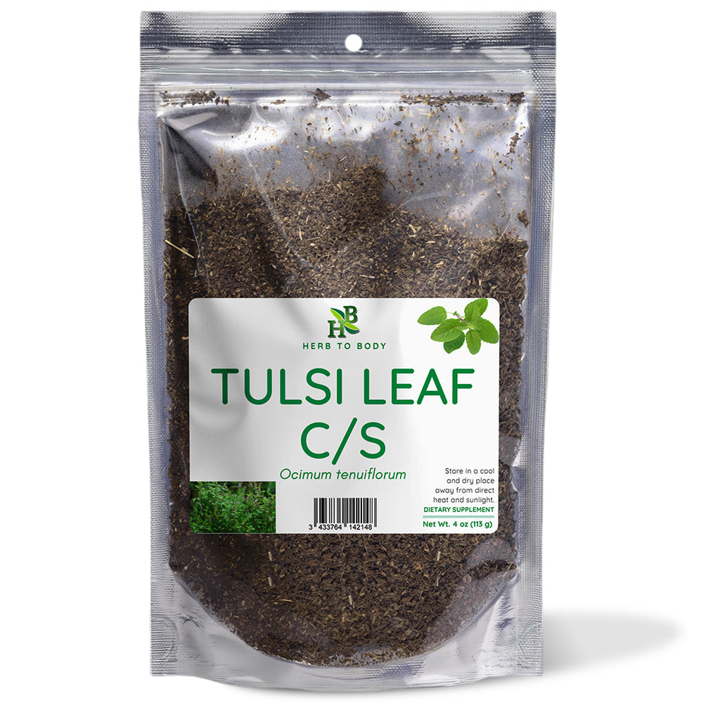 Herb To Body Tulsi Leaf Holy Basil Cut Sifted 4oz