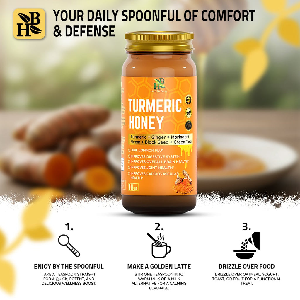 Herb to Body Turmeric Honey Botanical Blend 16 oz