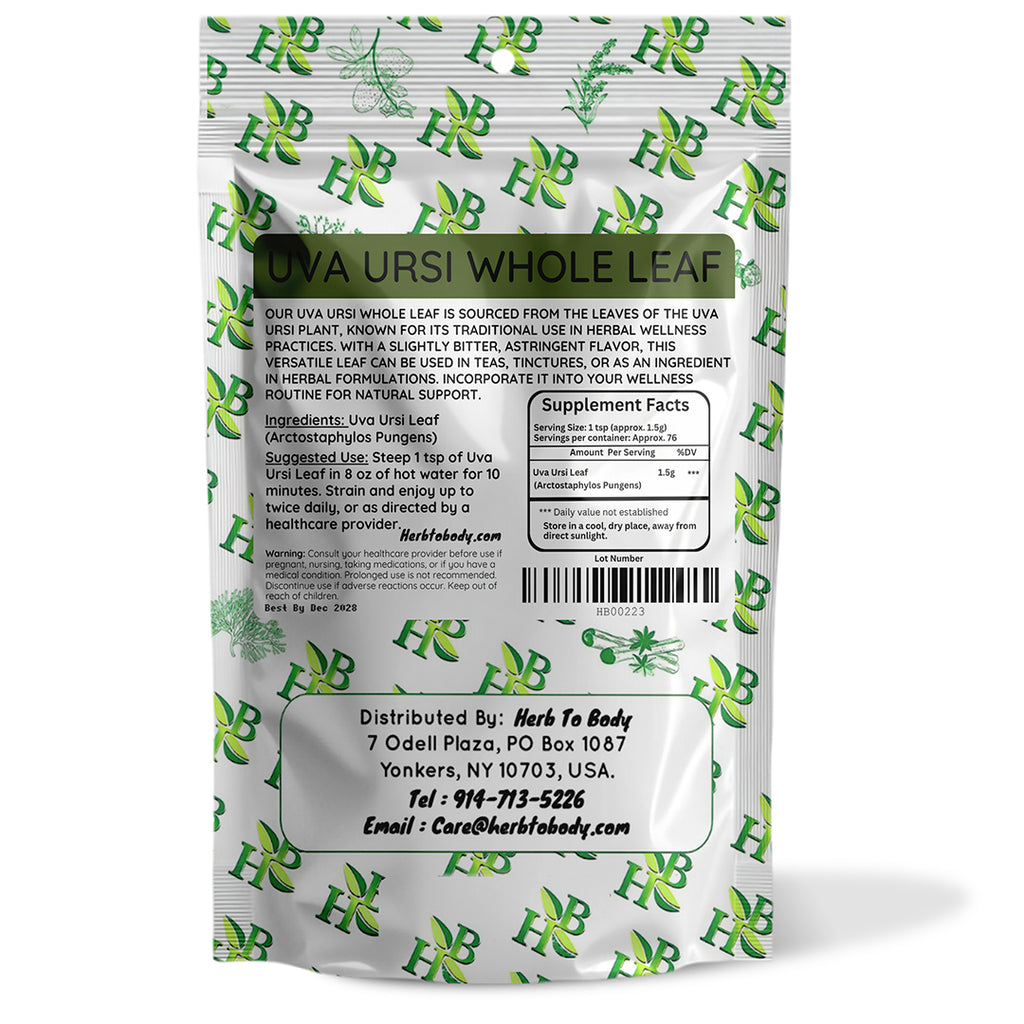 Herb To Body Uva Ursi Whole Leaf 4oz