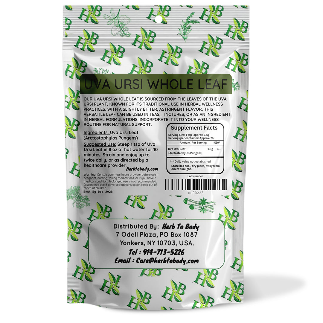 Herb To Body Uva Ursi Whole Leaf 4oz