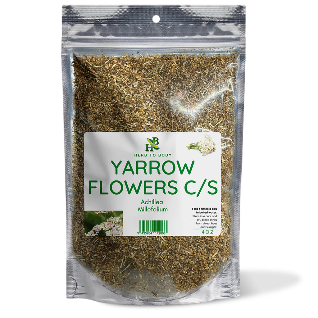 Herb To Body Dried Yarrow Flowers Cut & Sifted 4 oz