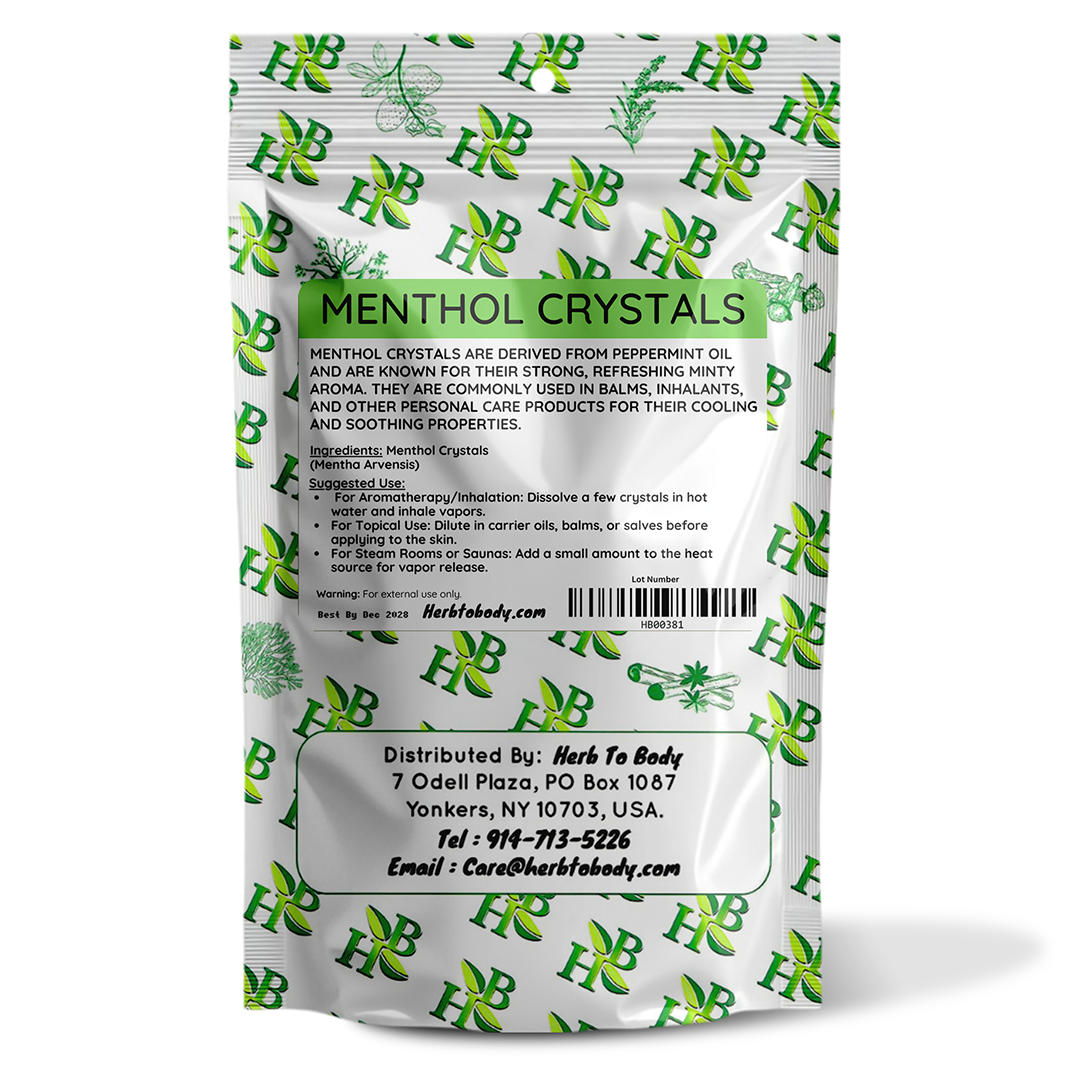 Herb To Body Pure Menthol Crystals Corn Mint Cooling Agent