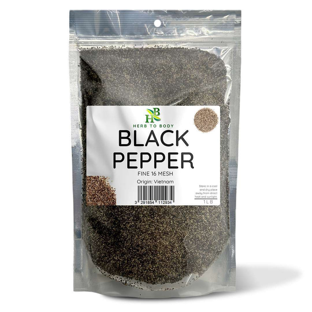 Herb to Body Fine Ground Black Pepper 16 Mesh Seasoning