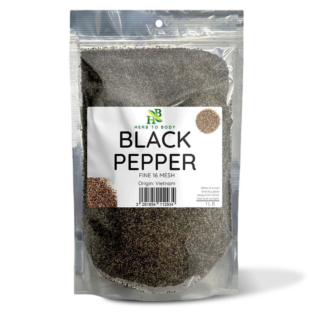 Herb to Body Fine Ground Black Pepper 16 Mesh Seasoning