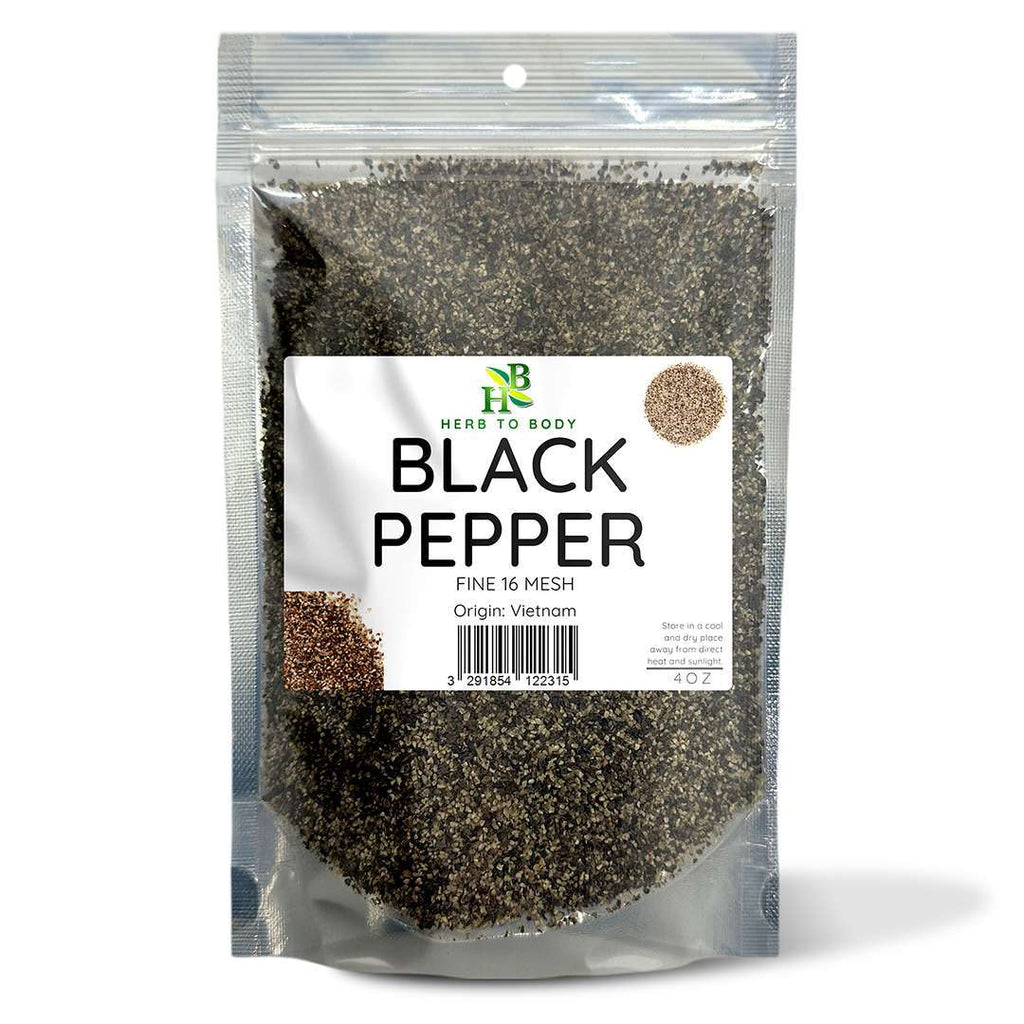 Herb to Body Fine Ground Black Pepper 16 Mesh Seasoning