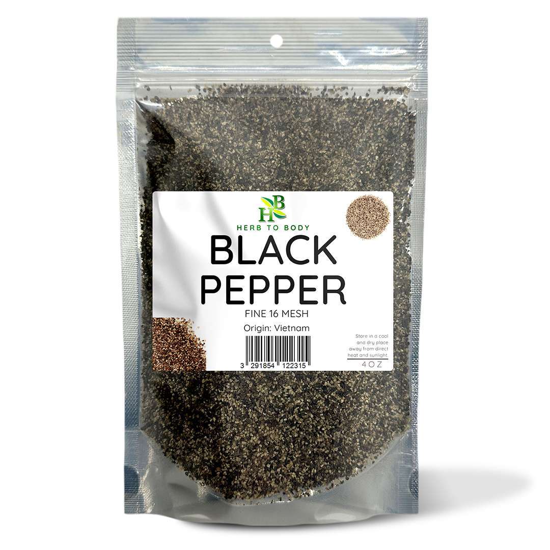 Herb to Body Fine Ground Black Pepper 16 Mesh Seasoning