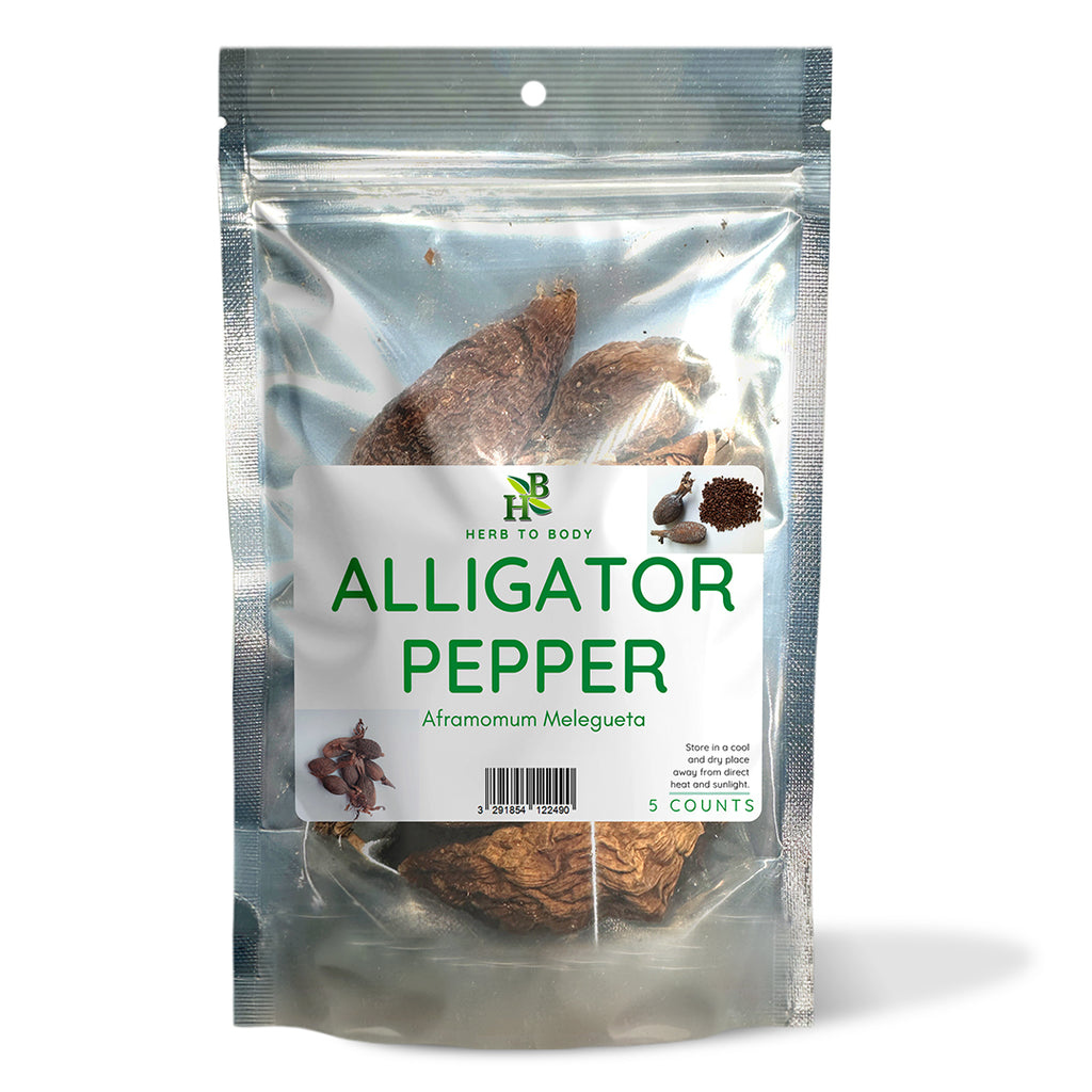 Herb to Body Alligator Pepper West African Spice 5 Count