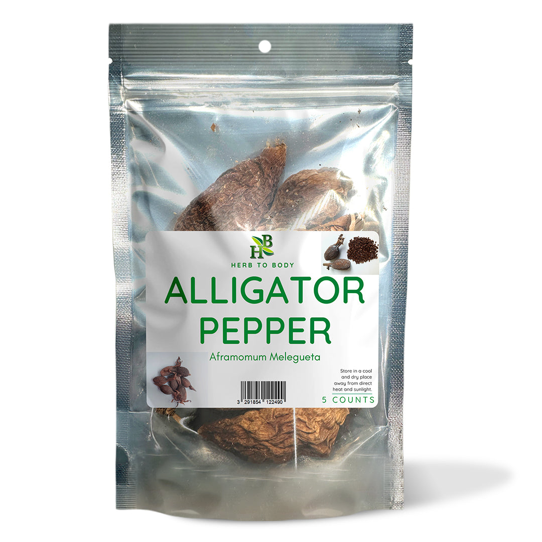 Herb to Body Alligator Pepper West African Spice 5 Count