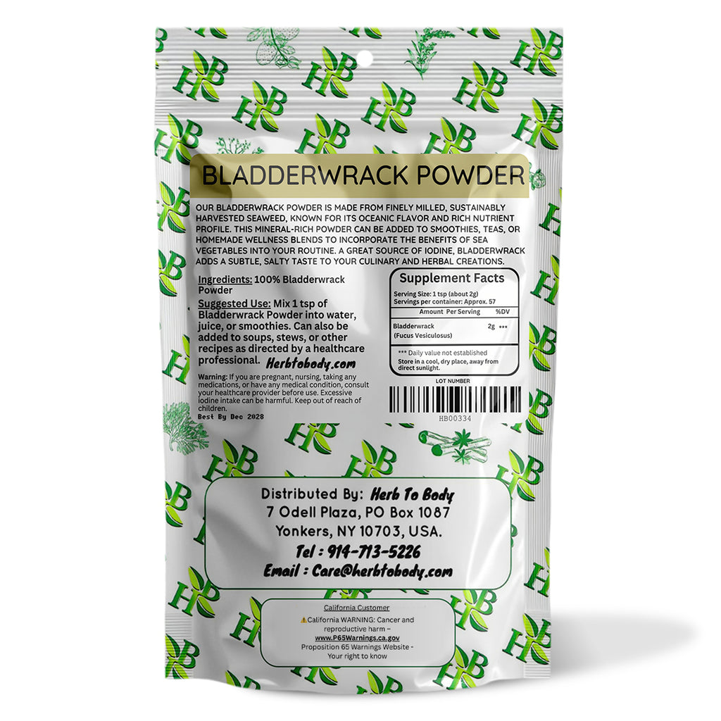 Herb To Body Bladderwrack Powder Marine Botanical Supplement