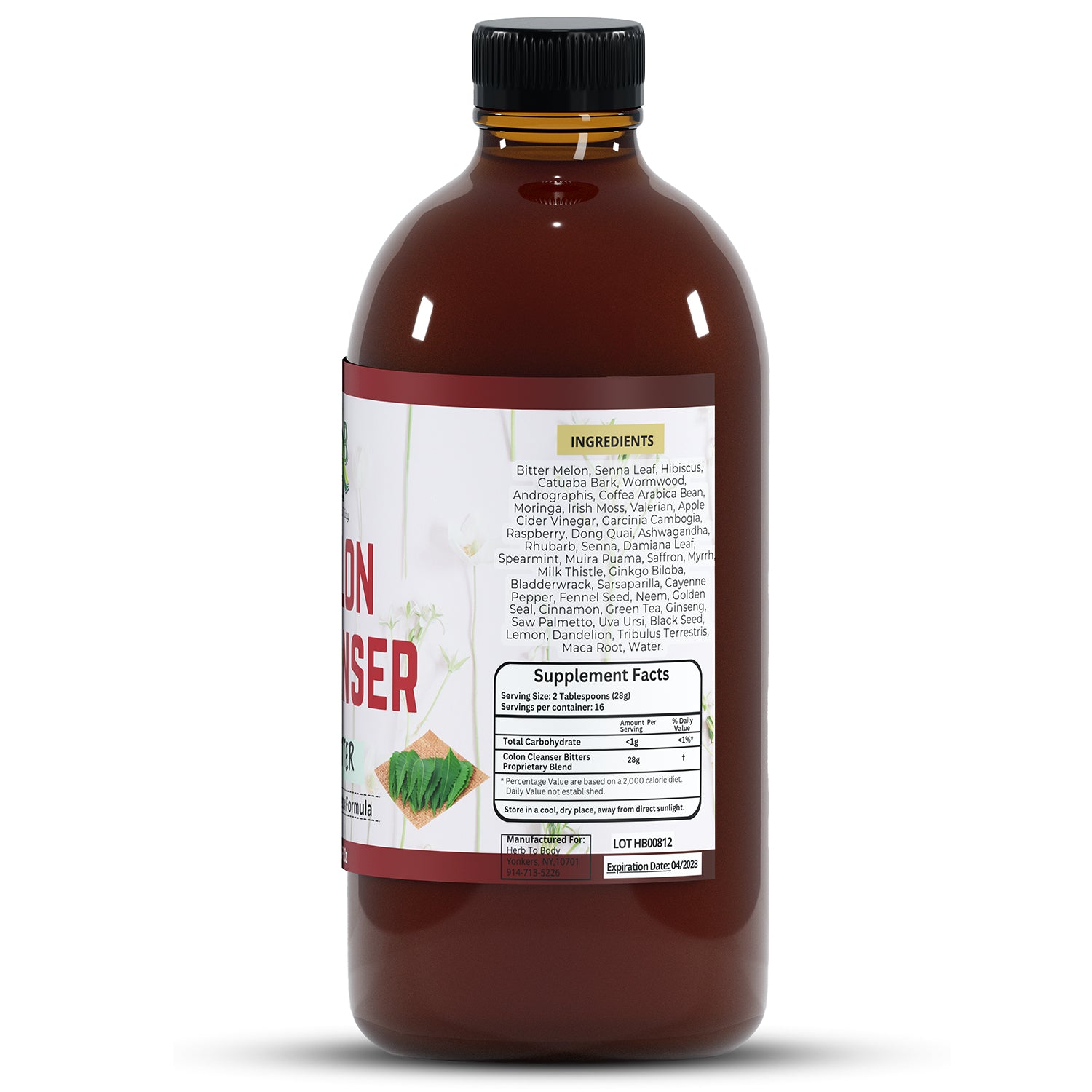 Herb to Body Herbal Bitters Tonic Digestive Supplement 16oz