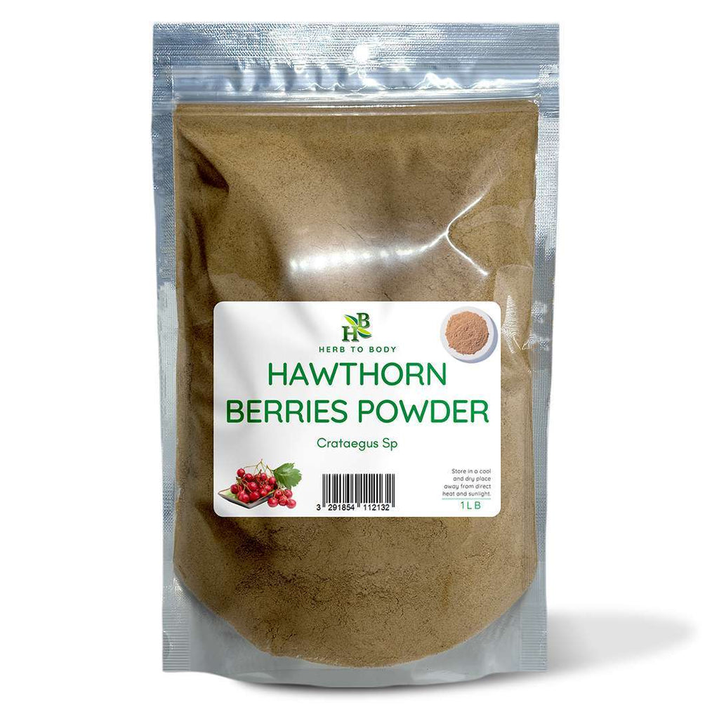 Herb To Body Hawthorne Berries Powder Traditional Herbal Supplement
