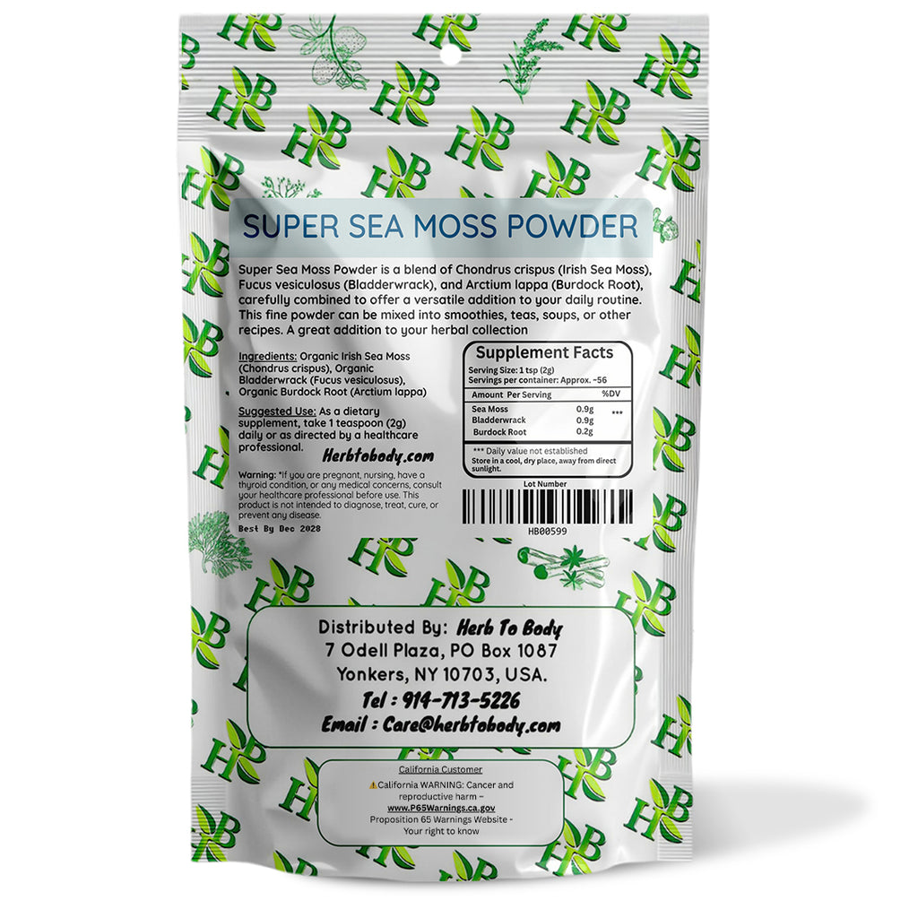 Herb To Body Organic Super Sea Moss Powder