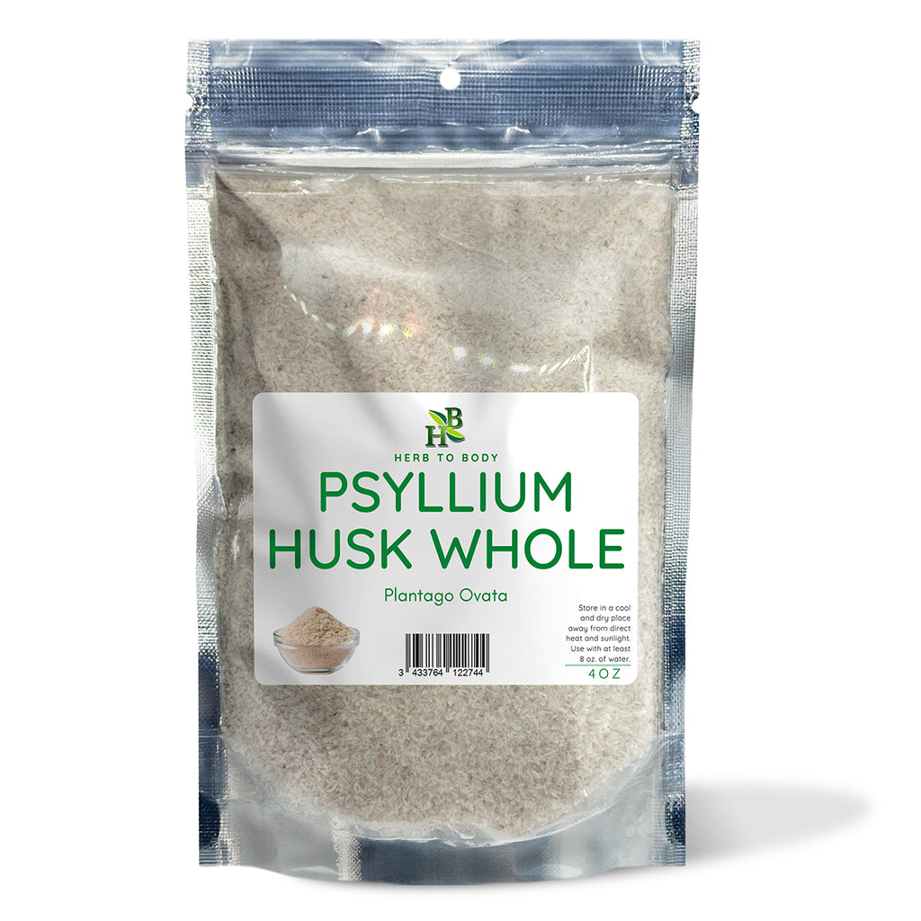 Herb To Body Organic Psyllium Husk Whole Fiber Powder 4oz