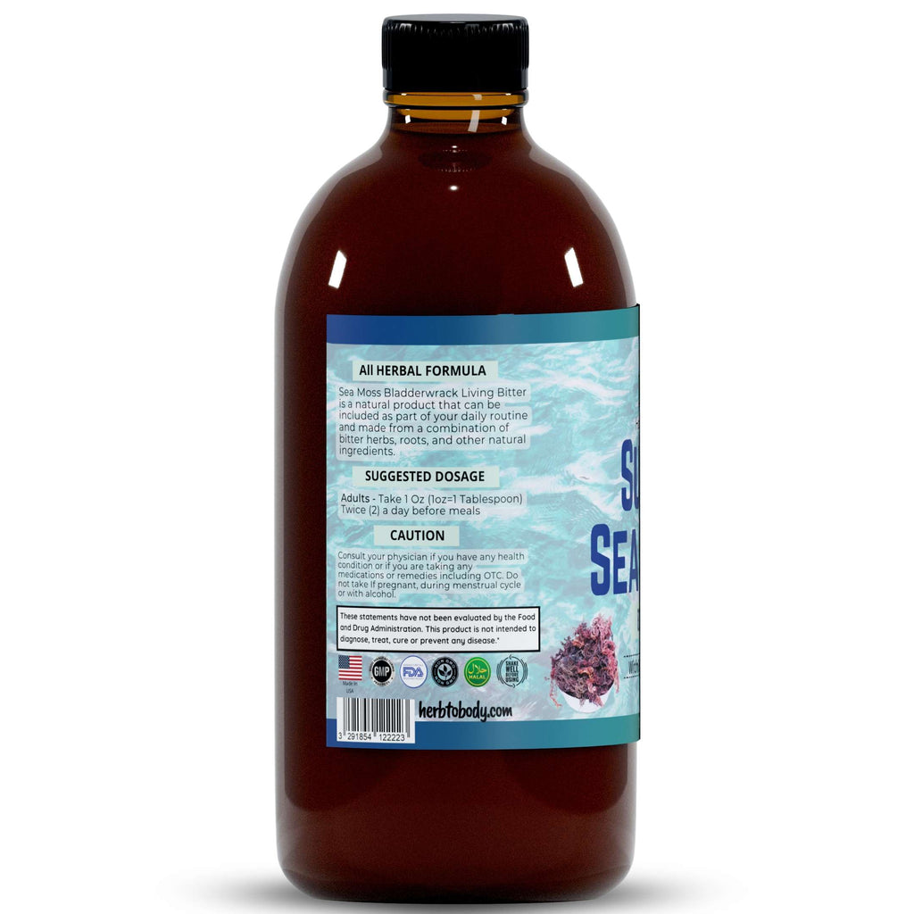 Herb to Body Super Sea Moss Bitter Herbal Tonic 16oz