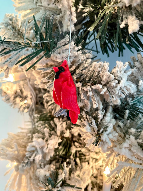 DelightfullyDutch Cardinal Christmas Tree Ornament 1.75in Cardinal Red