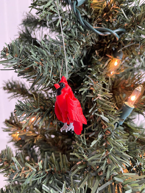 DelightfullyDutch Cardinal Christmas Tree Ornament 1.75in Cardinal Red