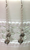 MossberryandStone Swarovski Crystal Dangle Earrings Sterling Silver