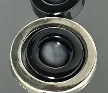 MossberryandStone Hematite Graduated Circle Drop Earrings